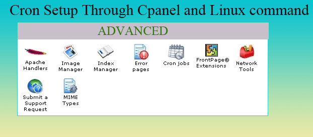 Cron Setup through Cpanel and Linux command