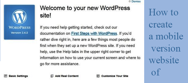 How to create a mobile version website of WordPress based site