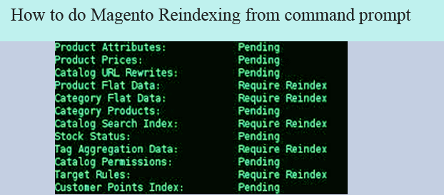 How to do Magento Reindexing from command prompt